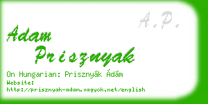 adam prisznyak business card